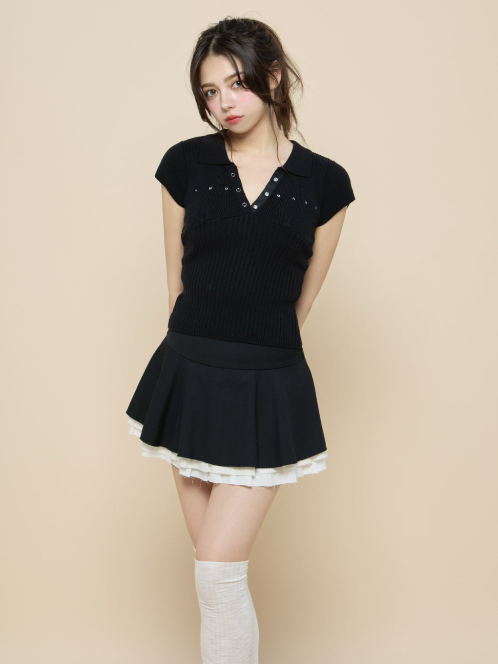 トップス ANDMARY Lindsay logo tops black andmary Lindsay logo tops black - メルカリ