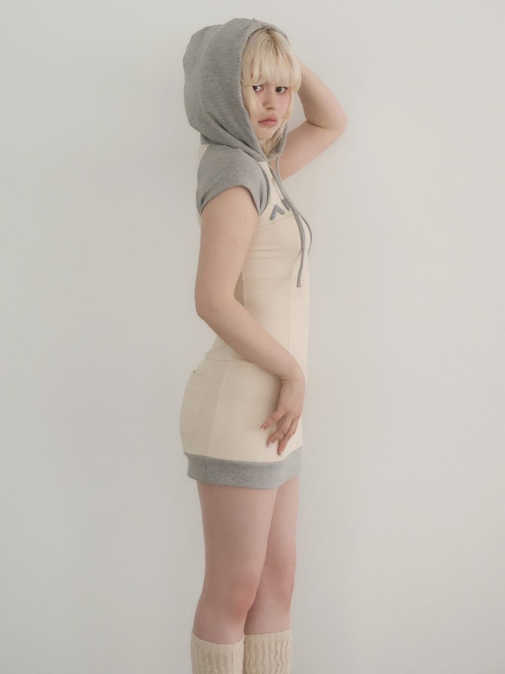 andmary mary logo mini dress グレー ANDMARY】Mary logo mini dress