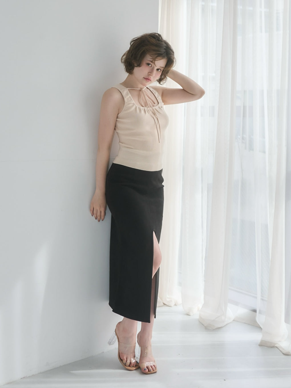Quinn slit skirt