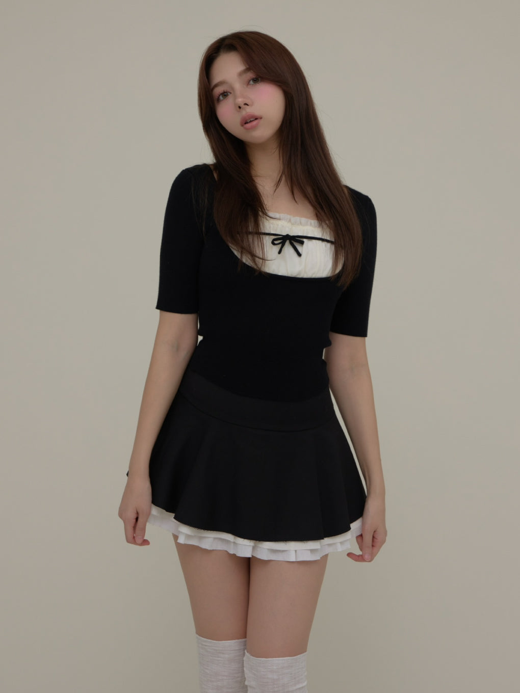 ANDMARY】Chuchu flare mini skirt ANDMARY】Chuchu flare mini skirt