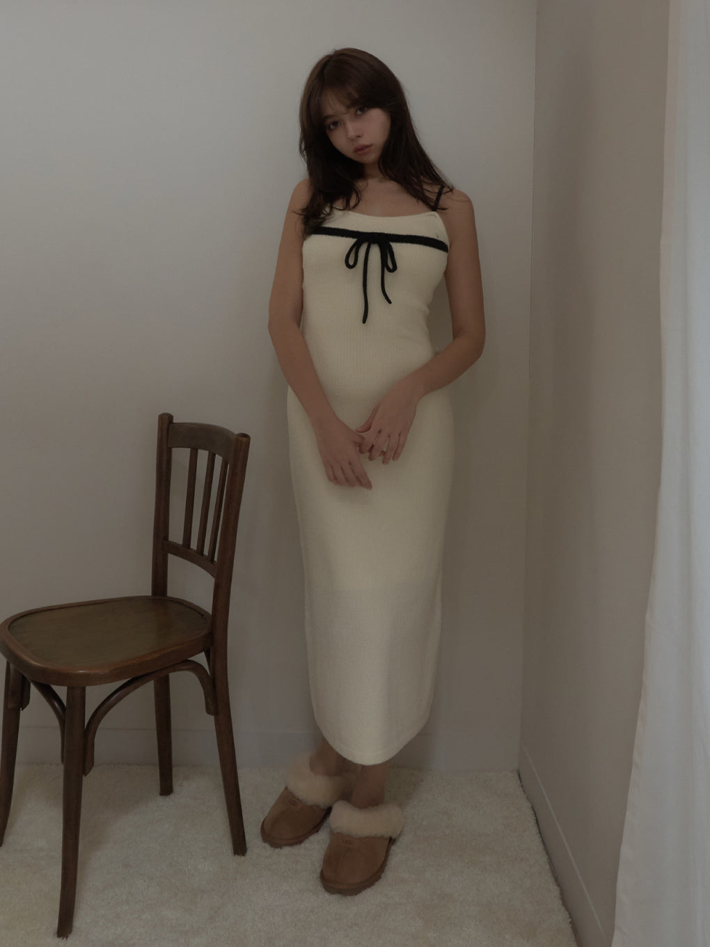 Sugar knit ribbon dress