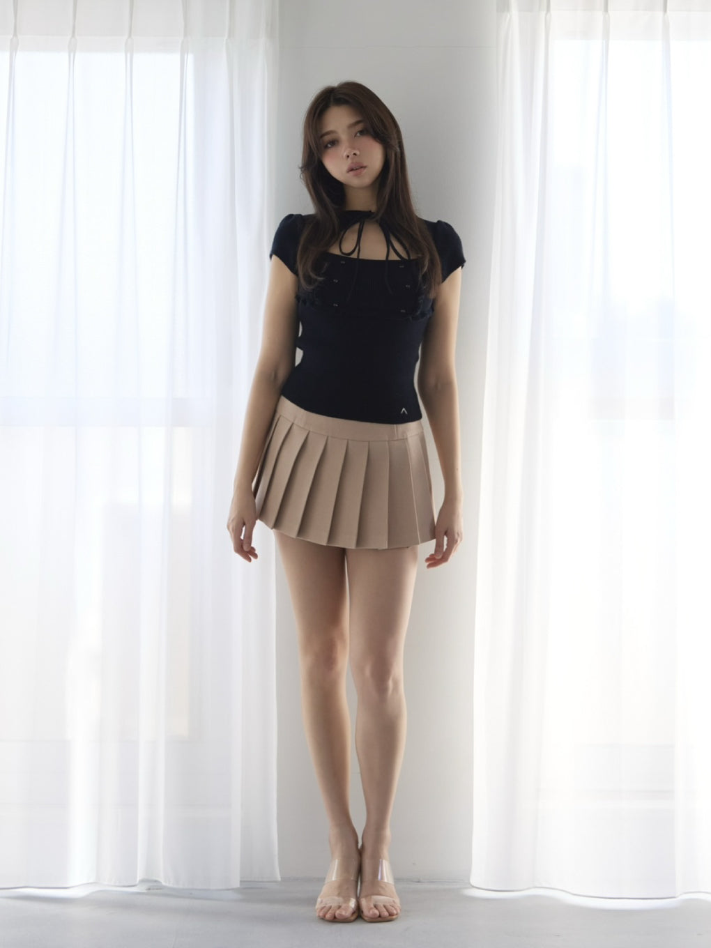 ANDMARY】Donna pleats mini skirt