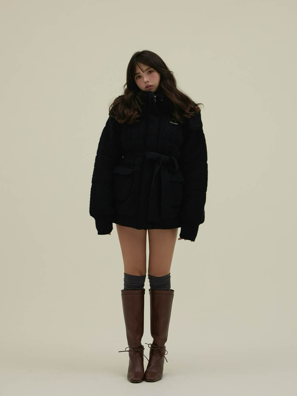Mary quilting knit shape jacket