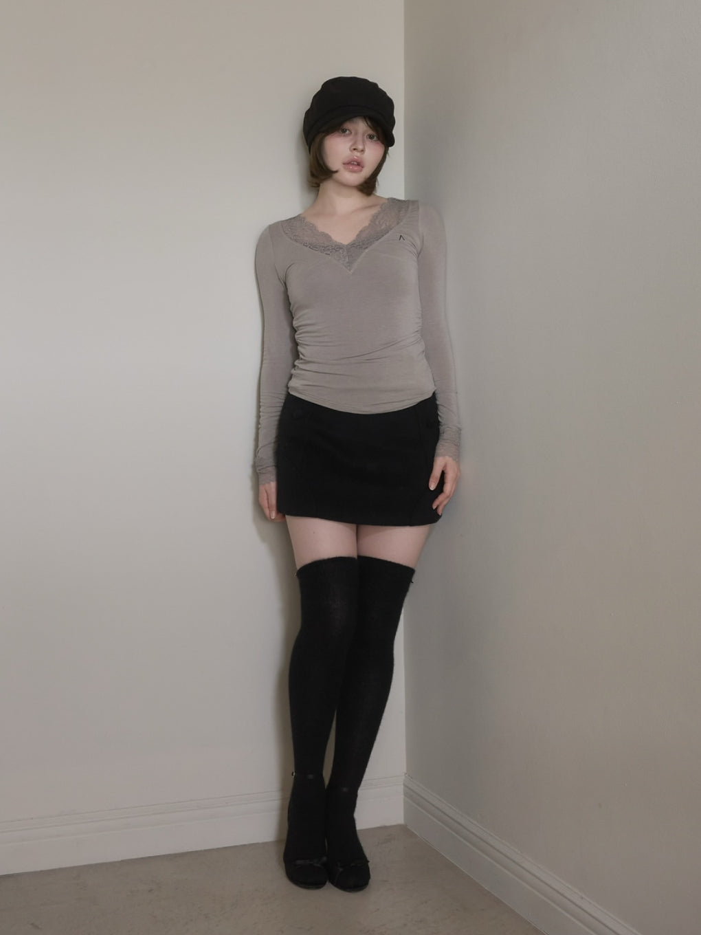 Mel button skirt