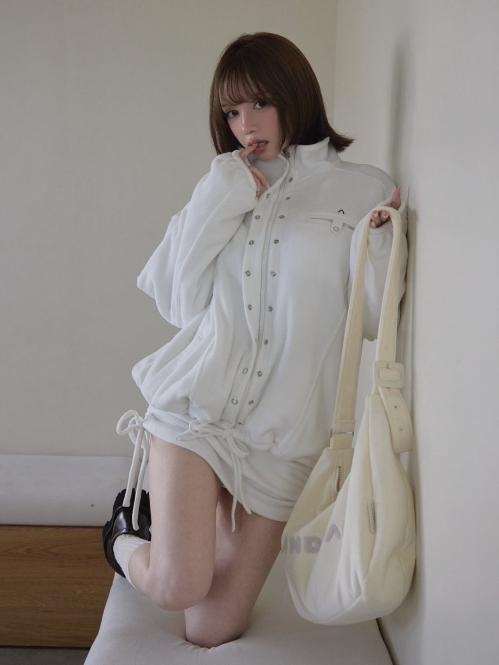 Harper loose stand jacket