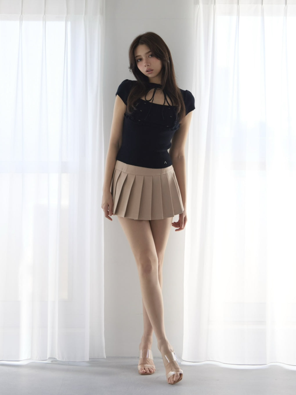 ANDMARY】Donna pleats mini skirt