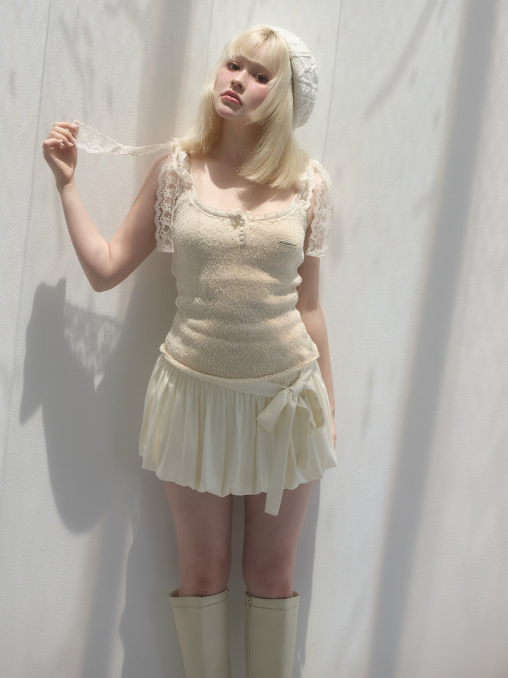 Cotton ribbon tank