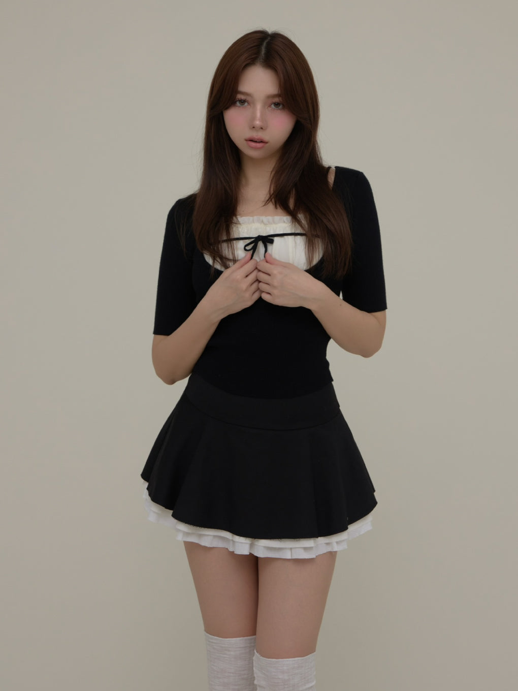 ANDMARY】Chuchu flare mini skirt