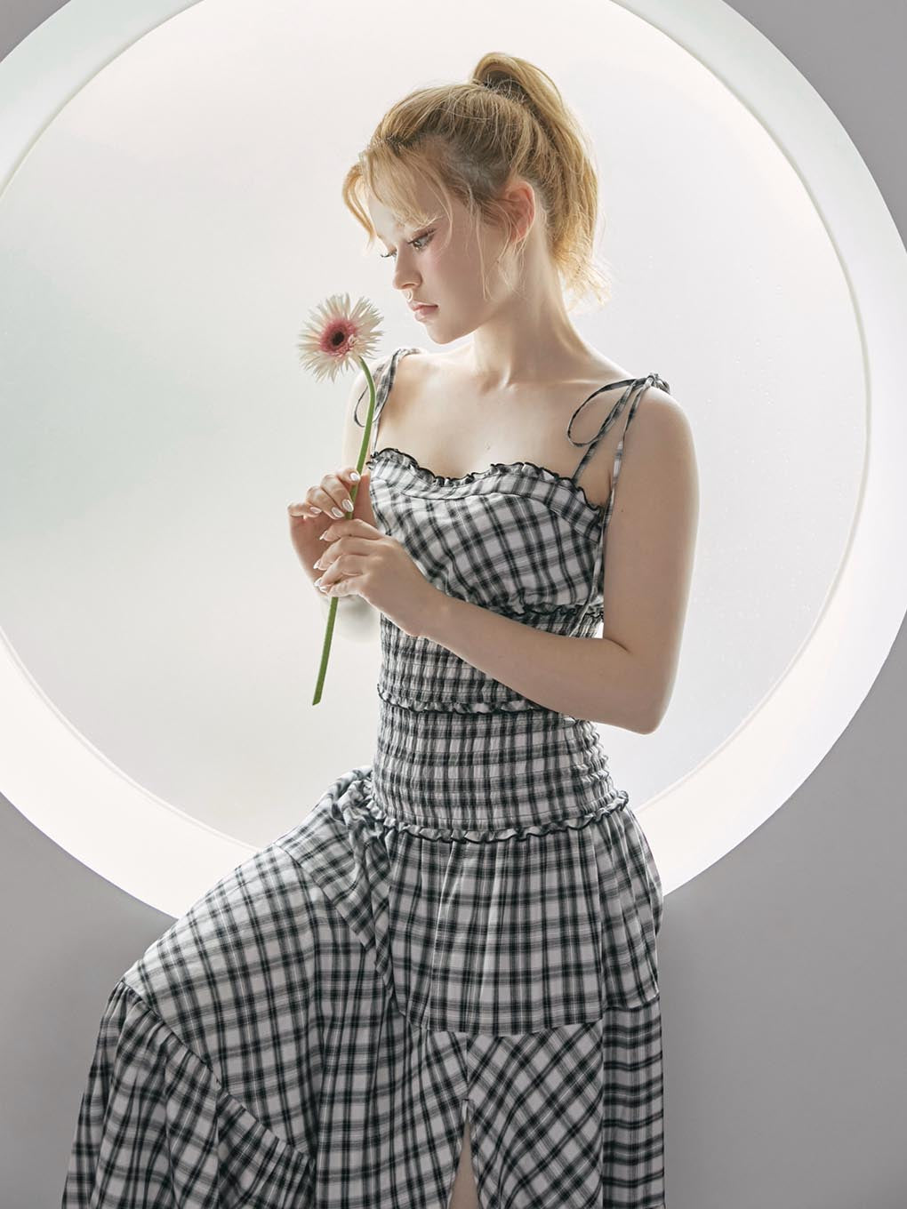 Audrey check dress