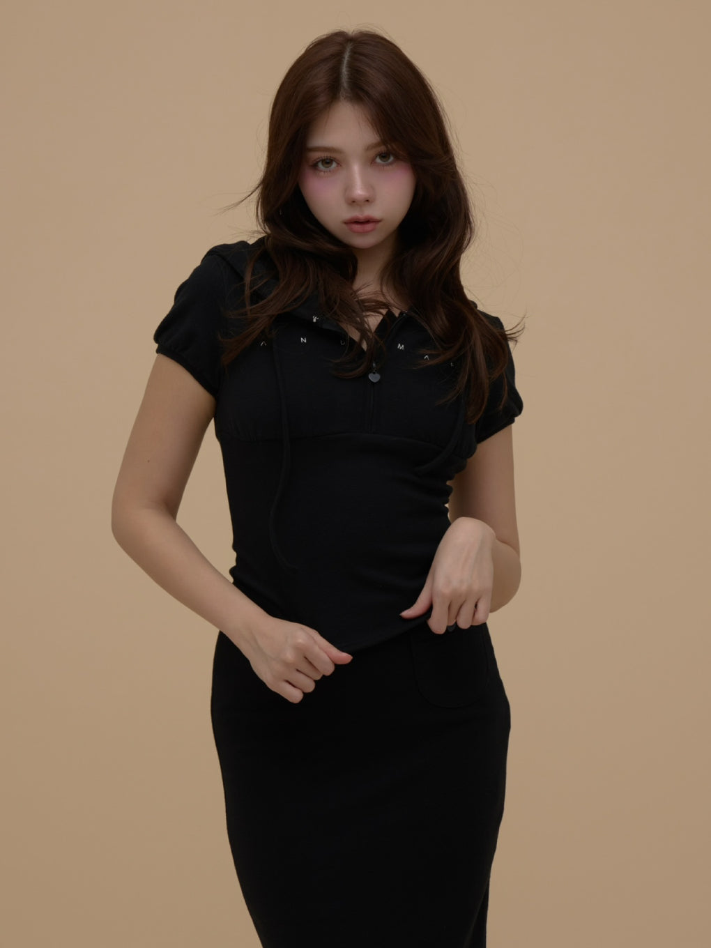 ワンピース ANDMARY Willow heart charm tops ivory ANDMARY】Willow heart charm tops
