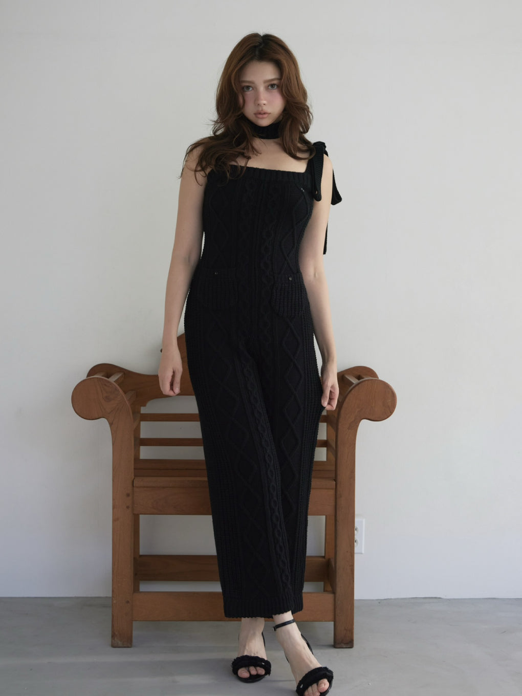 Cable knit rompers
