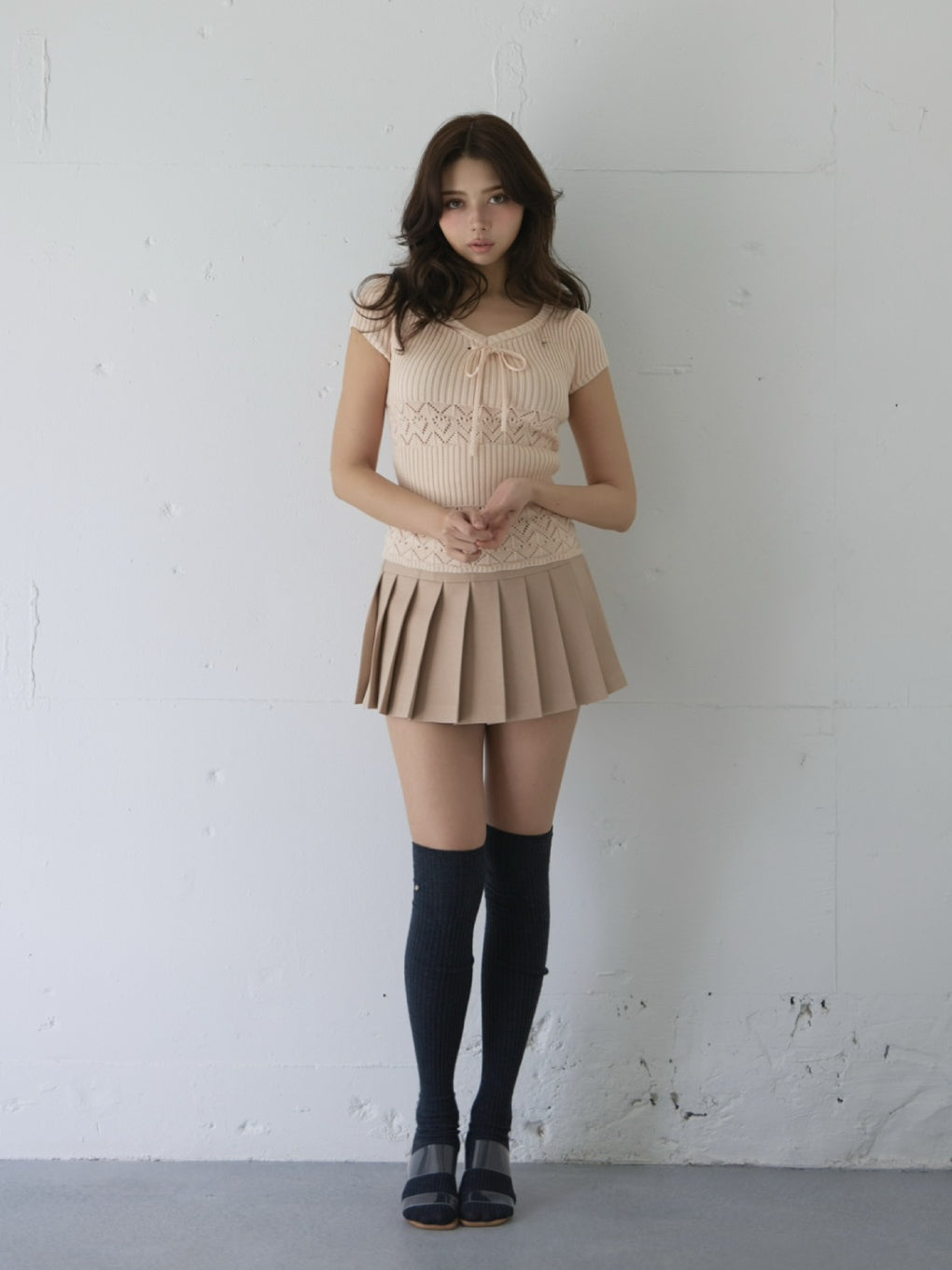 ANDMARY】Donna pleats mini skirt