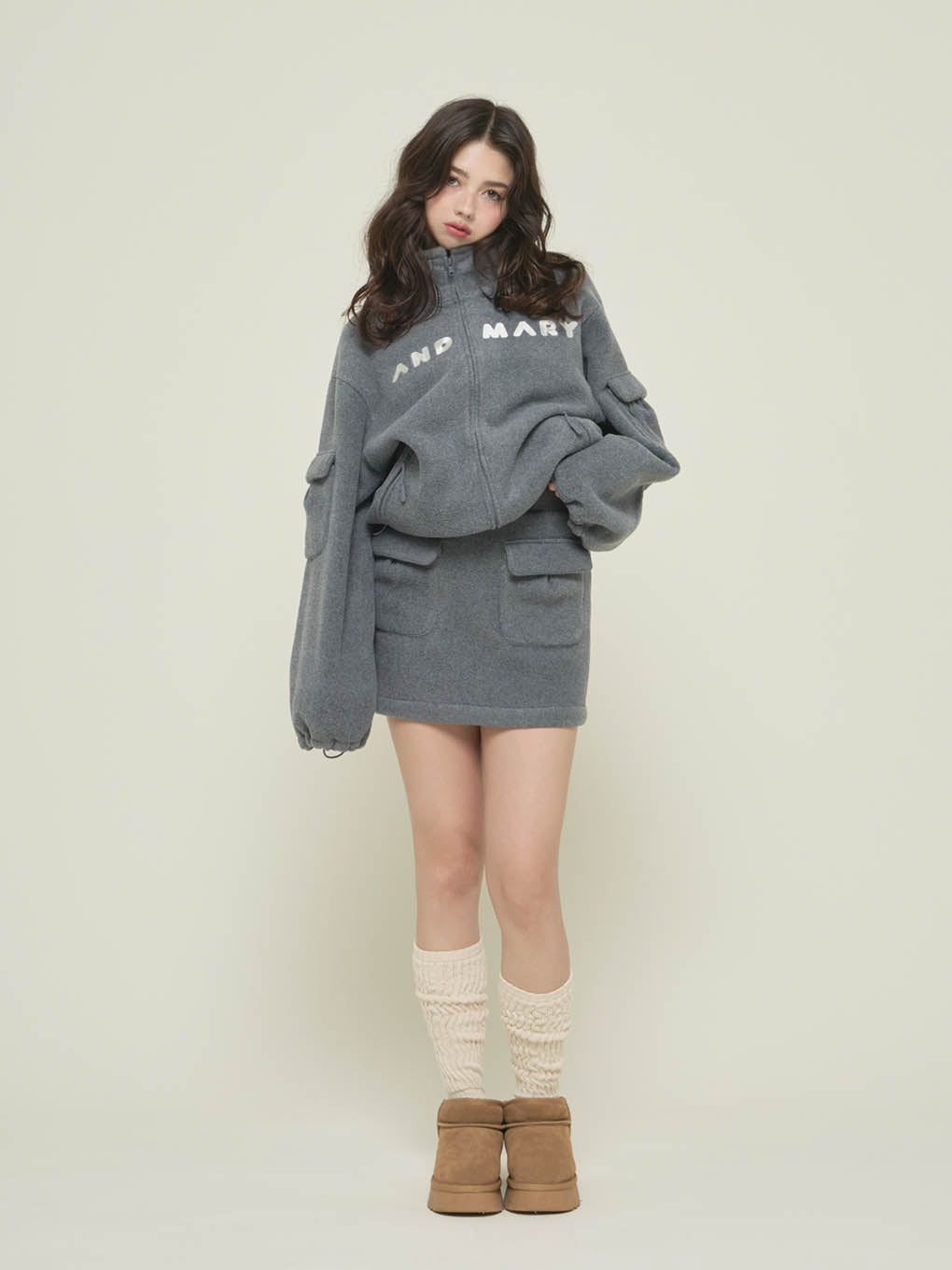Mary logo fleece jacket