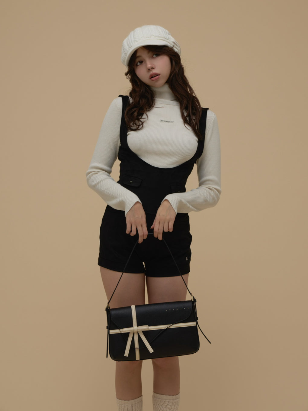 パンツ andmary Cameron salopette black ANDMARY】Cameron salopette