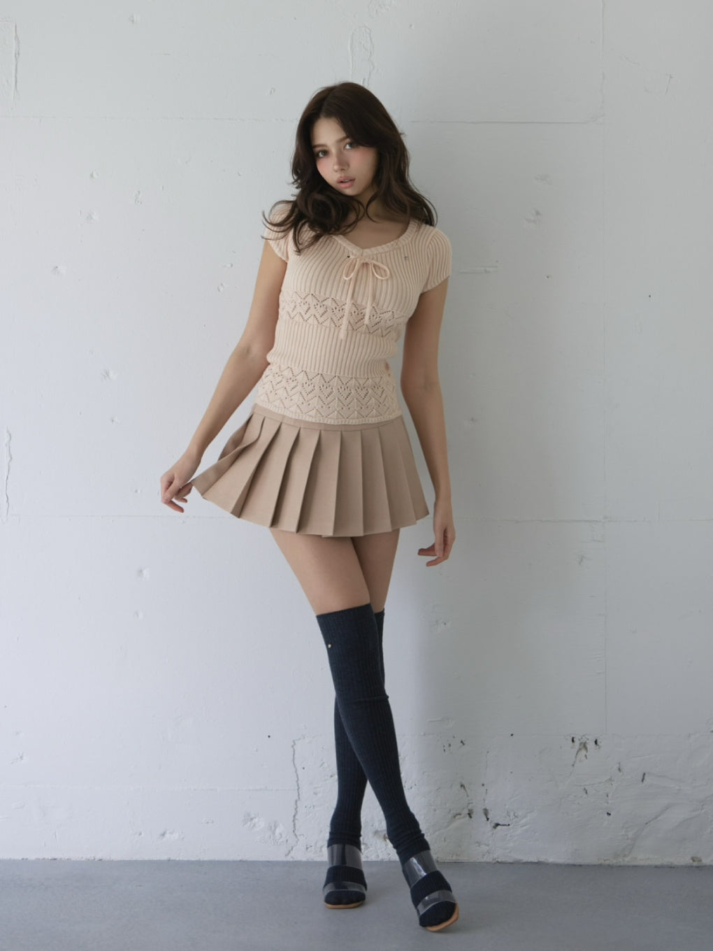 ANDMARY】Donna pleats mini skirt