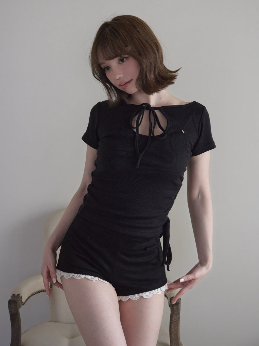 Suede mini pants