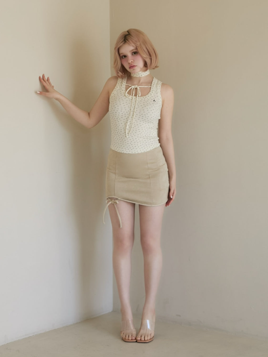 andmary Avrill ribbon tops アイボリー ANDMARY】Avrill ribbon tops