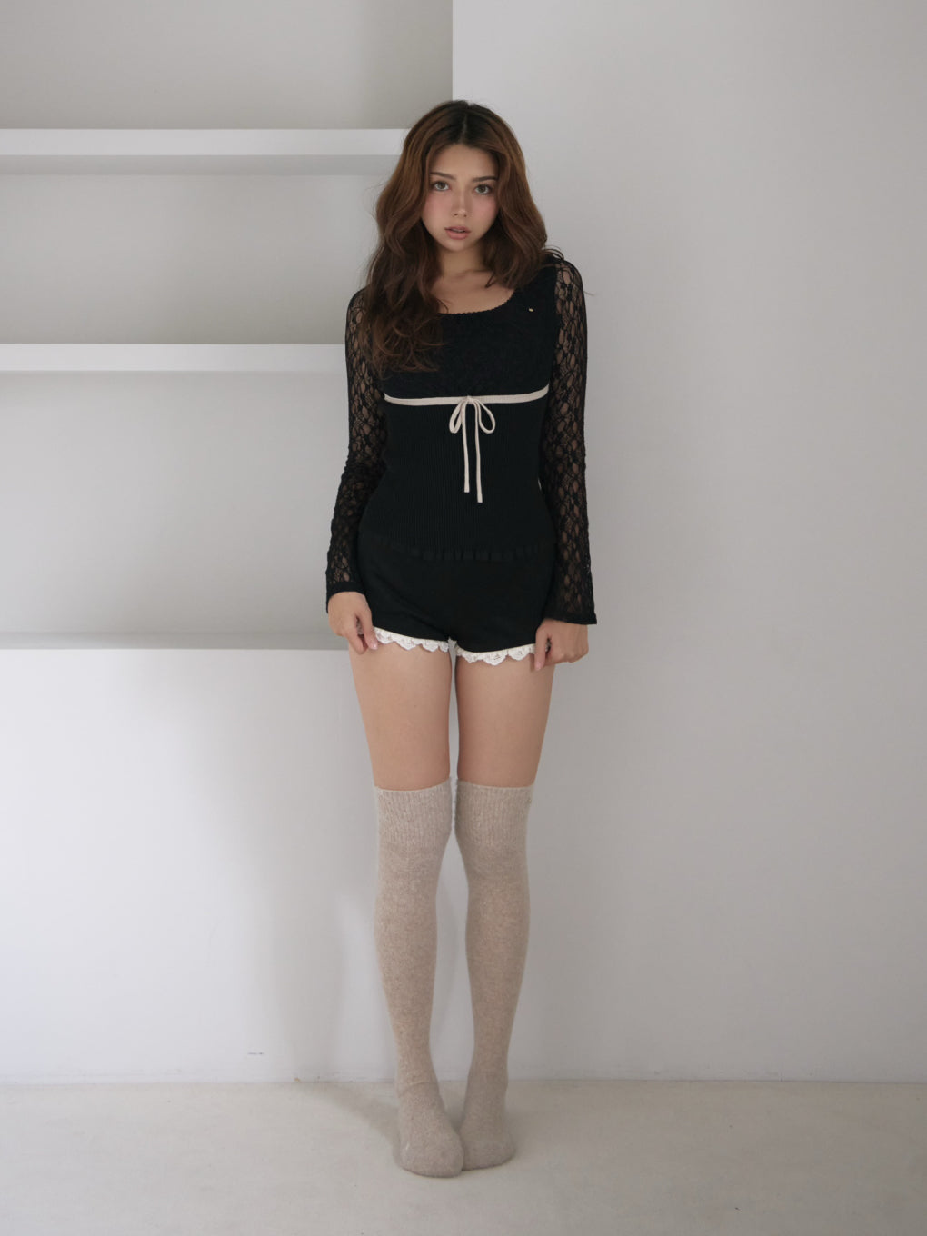 Suede mini pants