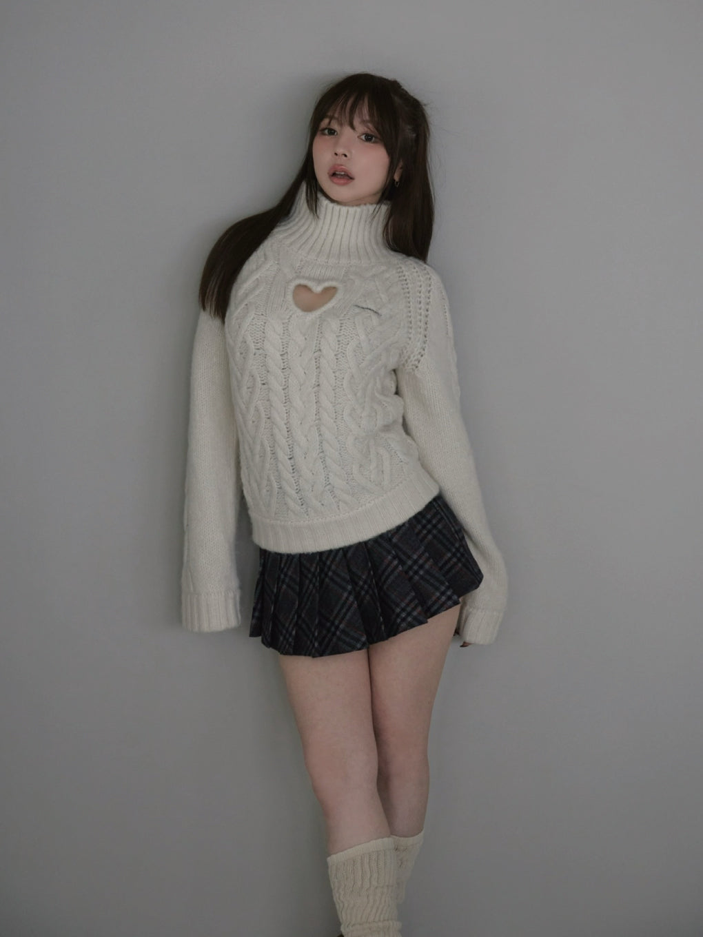 Mary heart knit tops