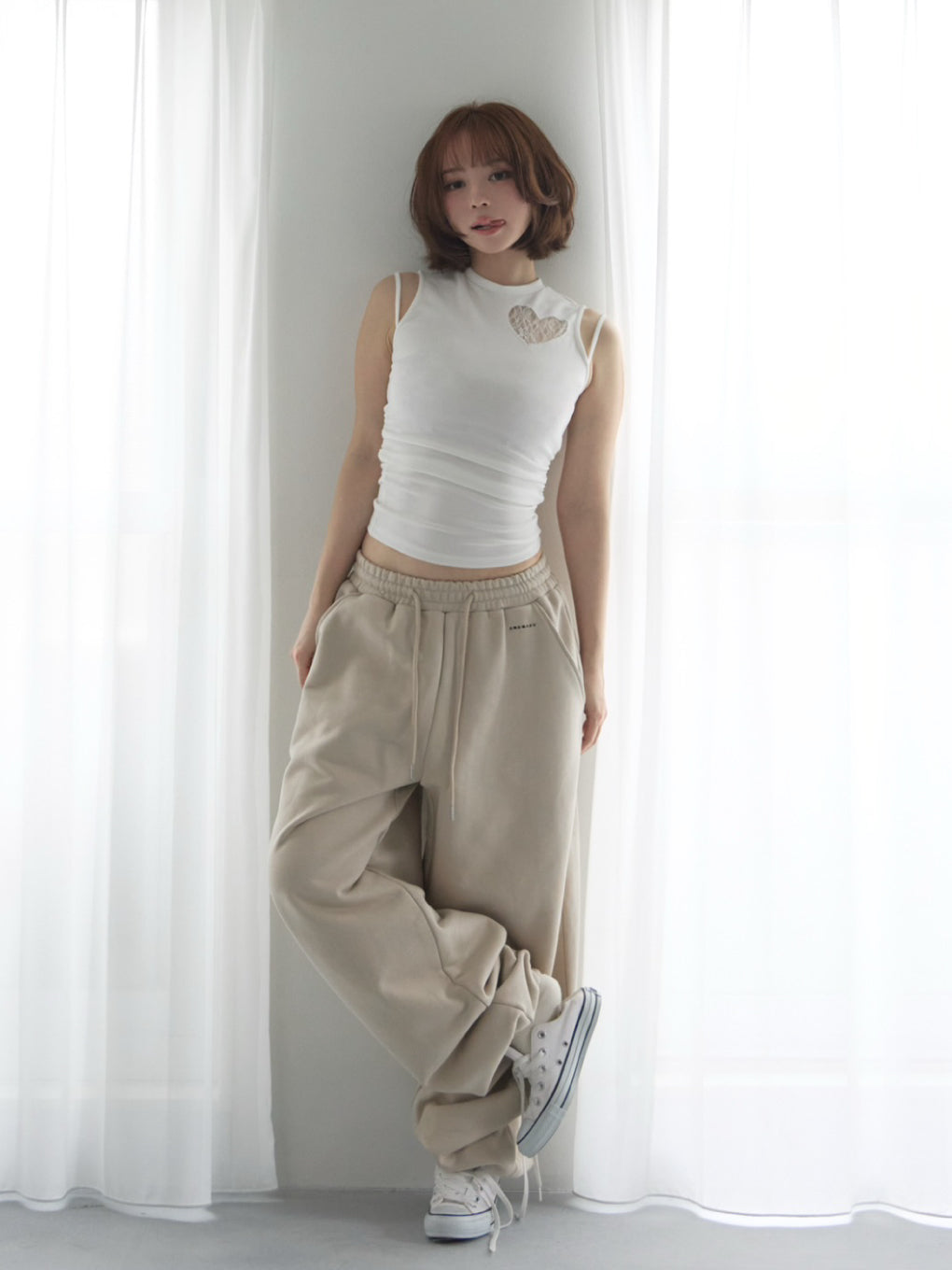 Heart hip sweat pants