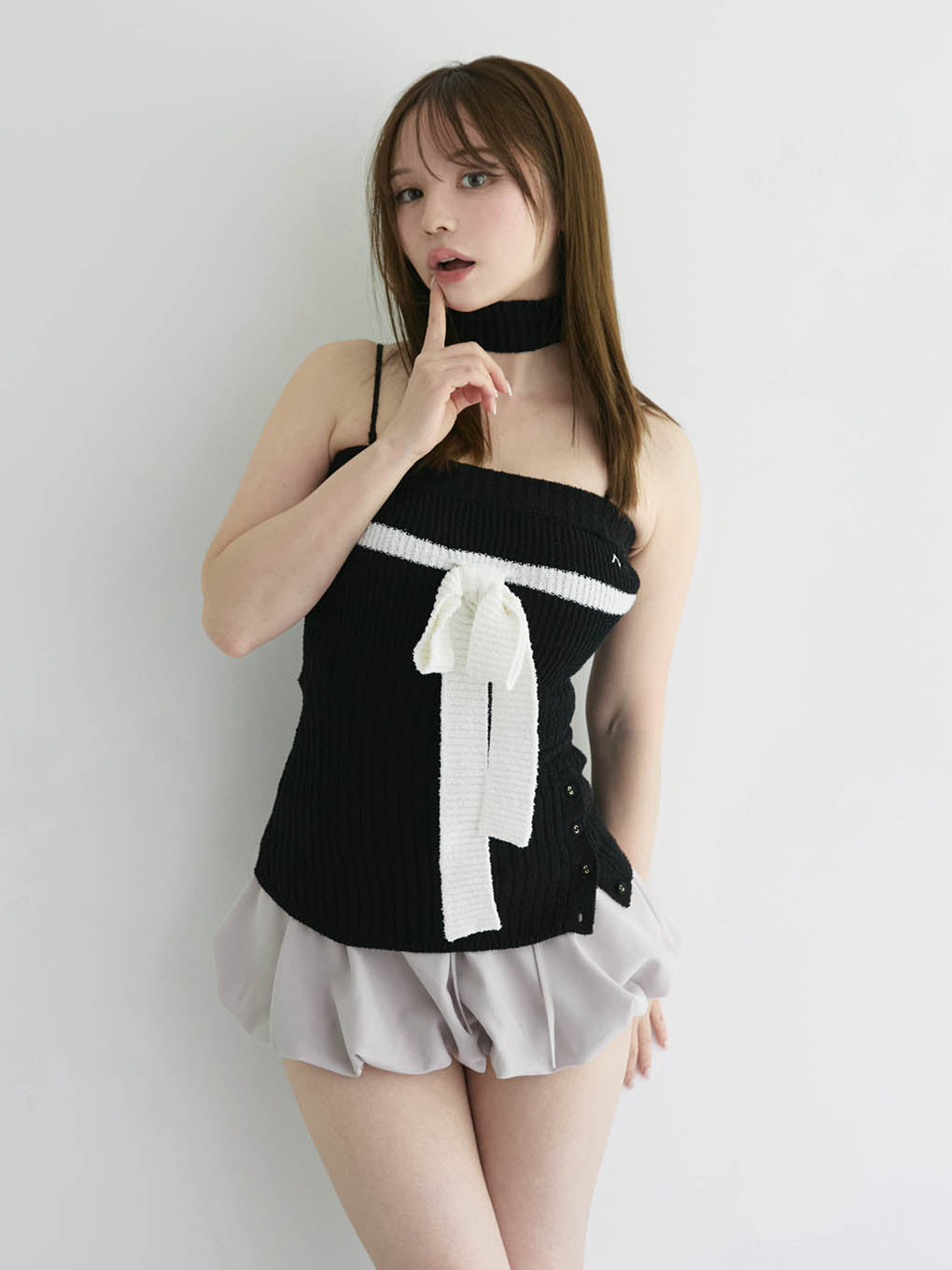Candice ribbon bare tops