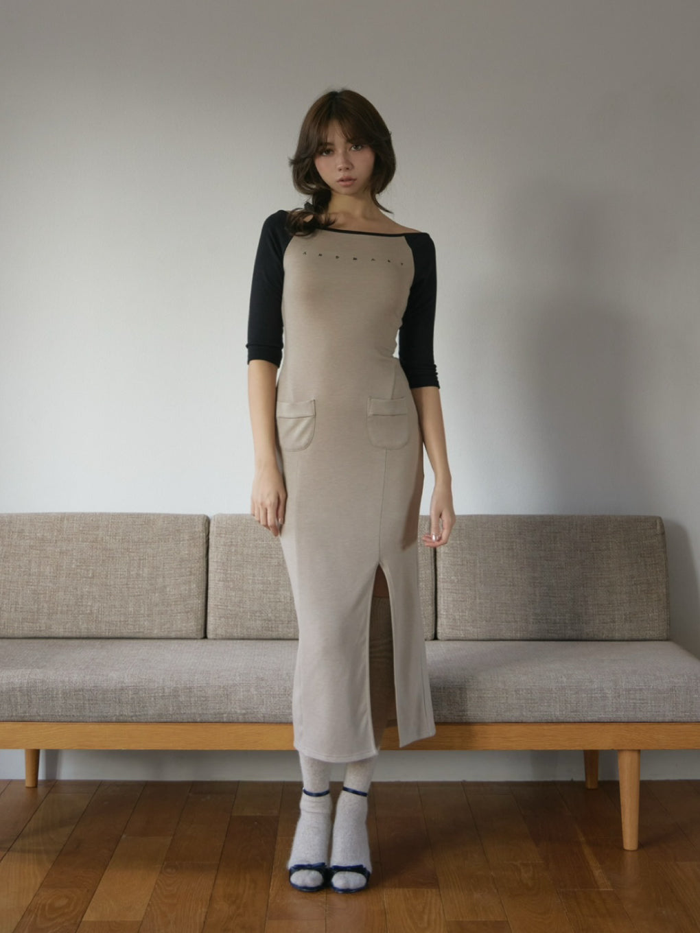 Mary raglan long dress