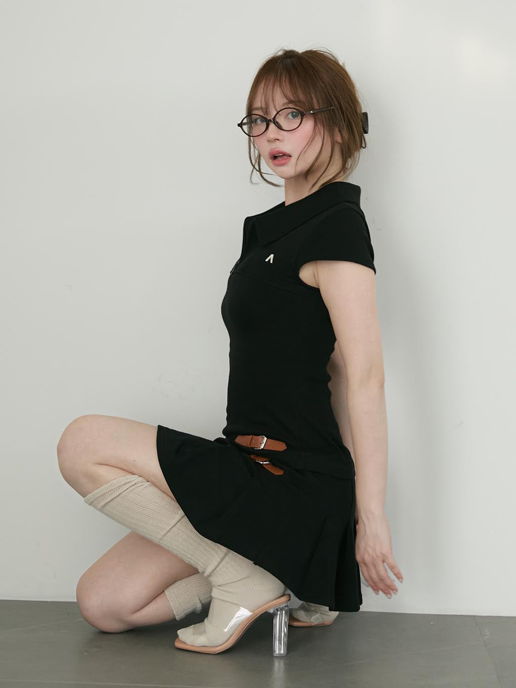 Luna pleats mini dress