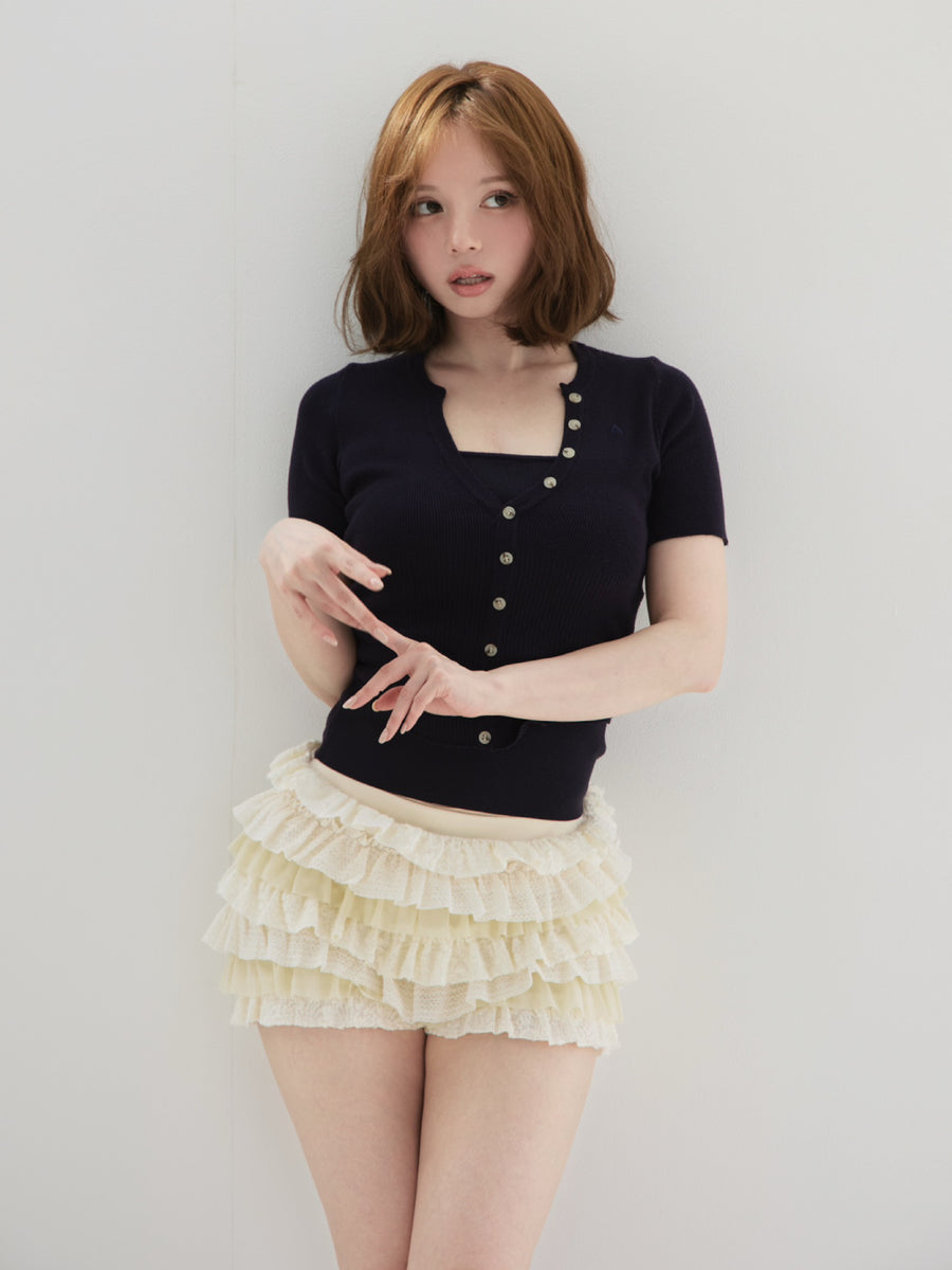 ANDMARY】Sui frill pants set up