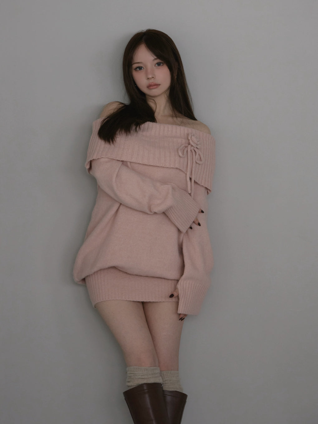 ワンピース andmary Mary logo hoodie dress Mary logo hoodie dress