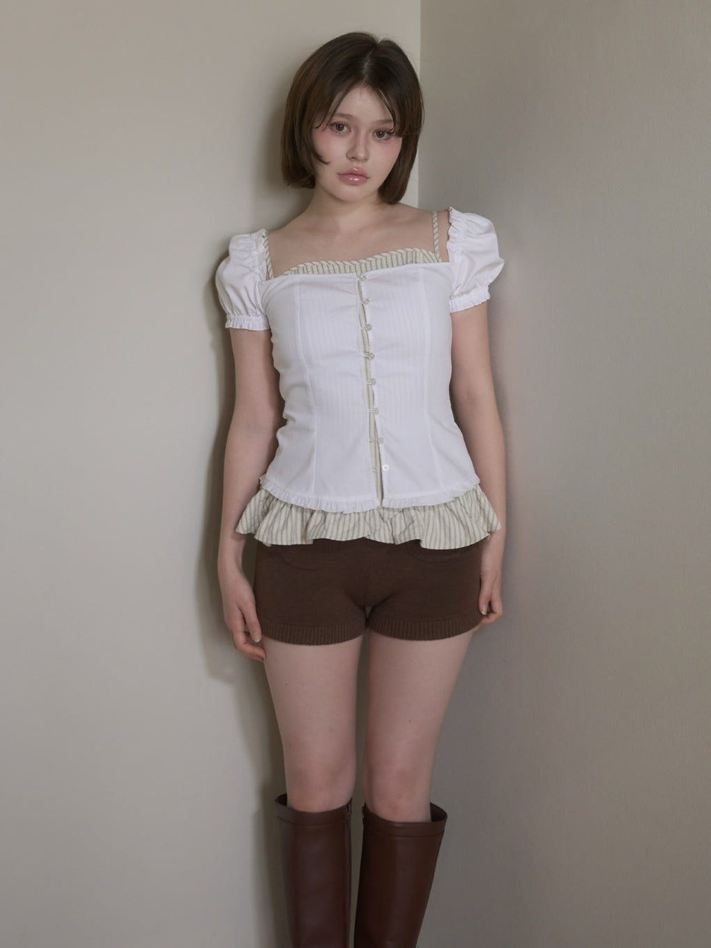 Elsie frill set tops
