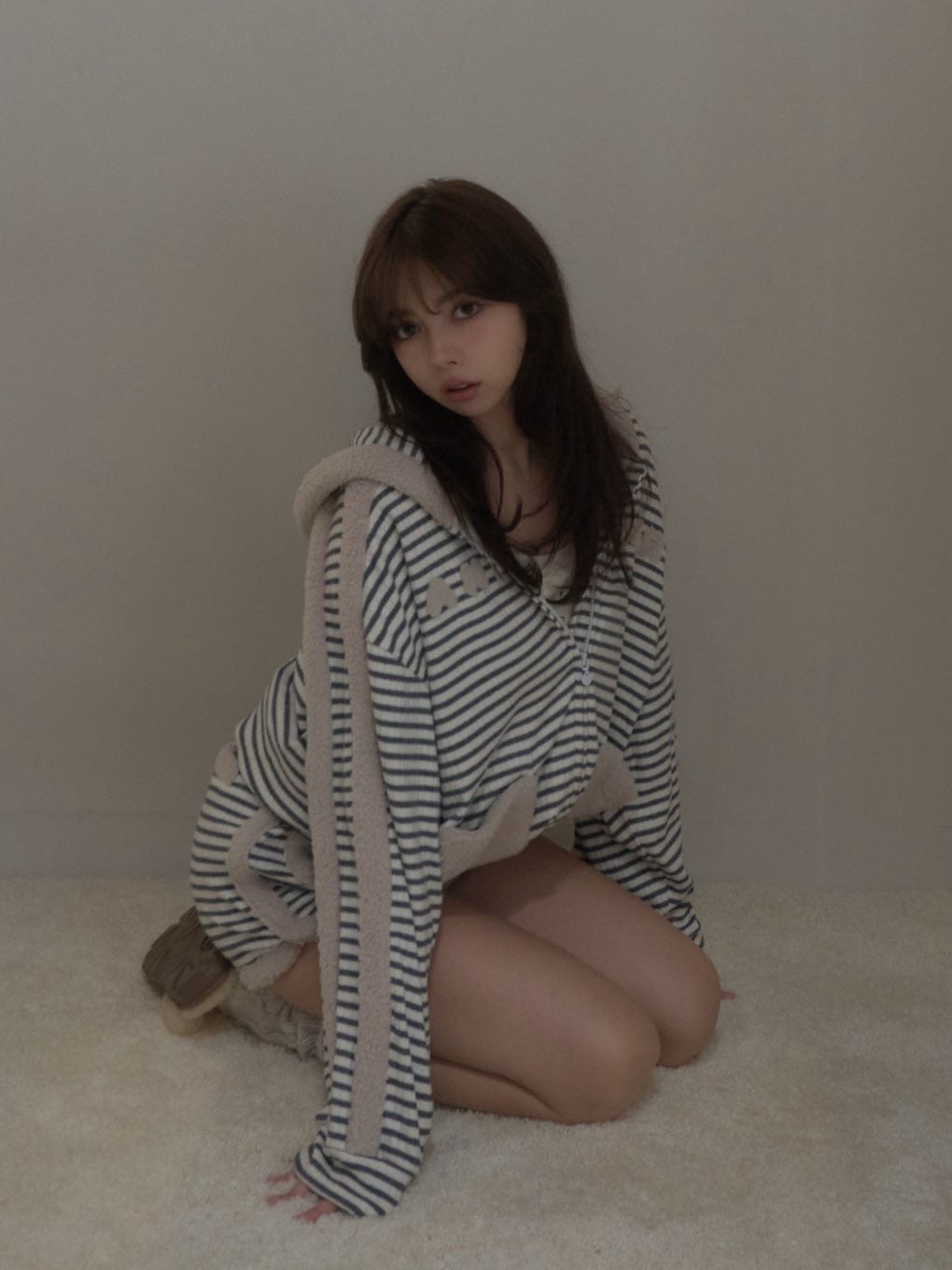 ANDMARY Merry border zip tops アンドマリー ANDMARY Merry border zip tops アンドマリー - メルカリ