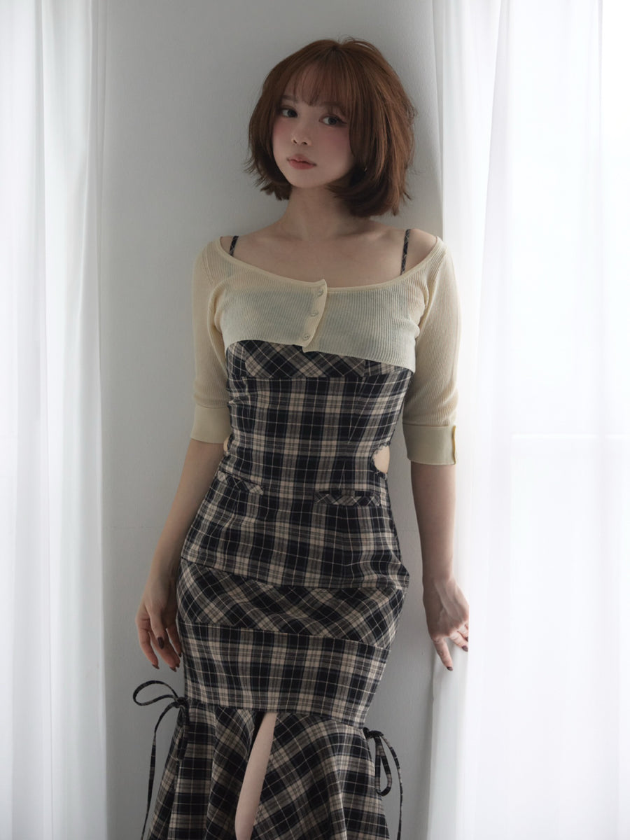 ANDMARY】Lisa check long dress
