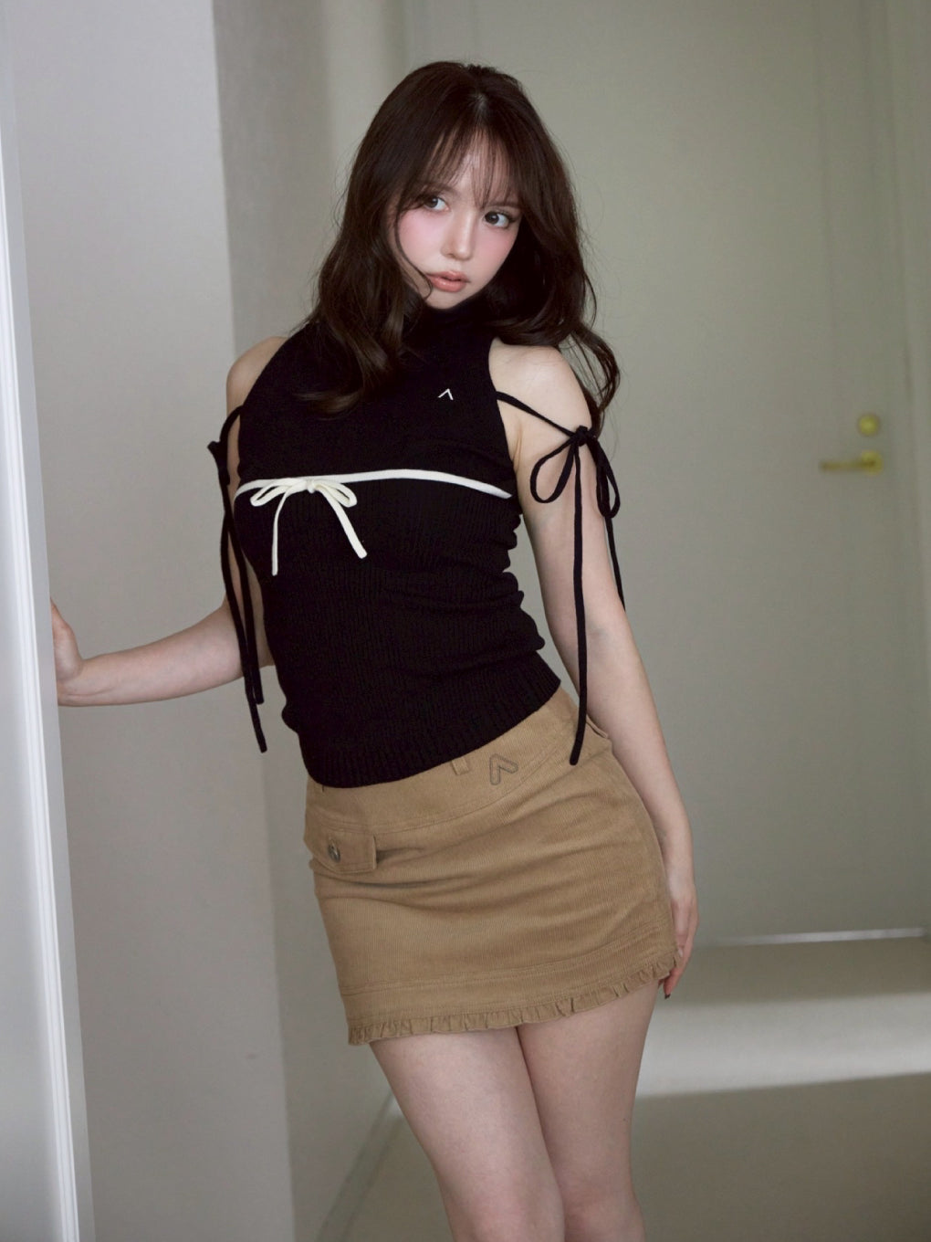andmary Adele ribbon tank フリーサイズ ANDMARY】Adele ribbon tank