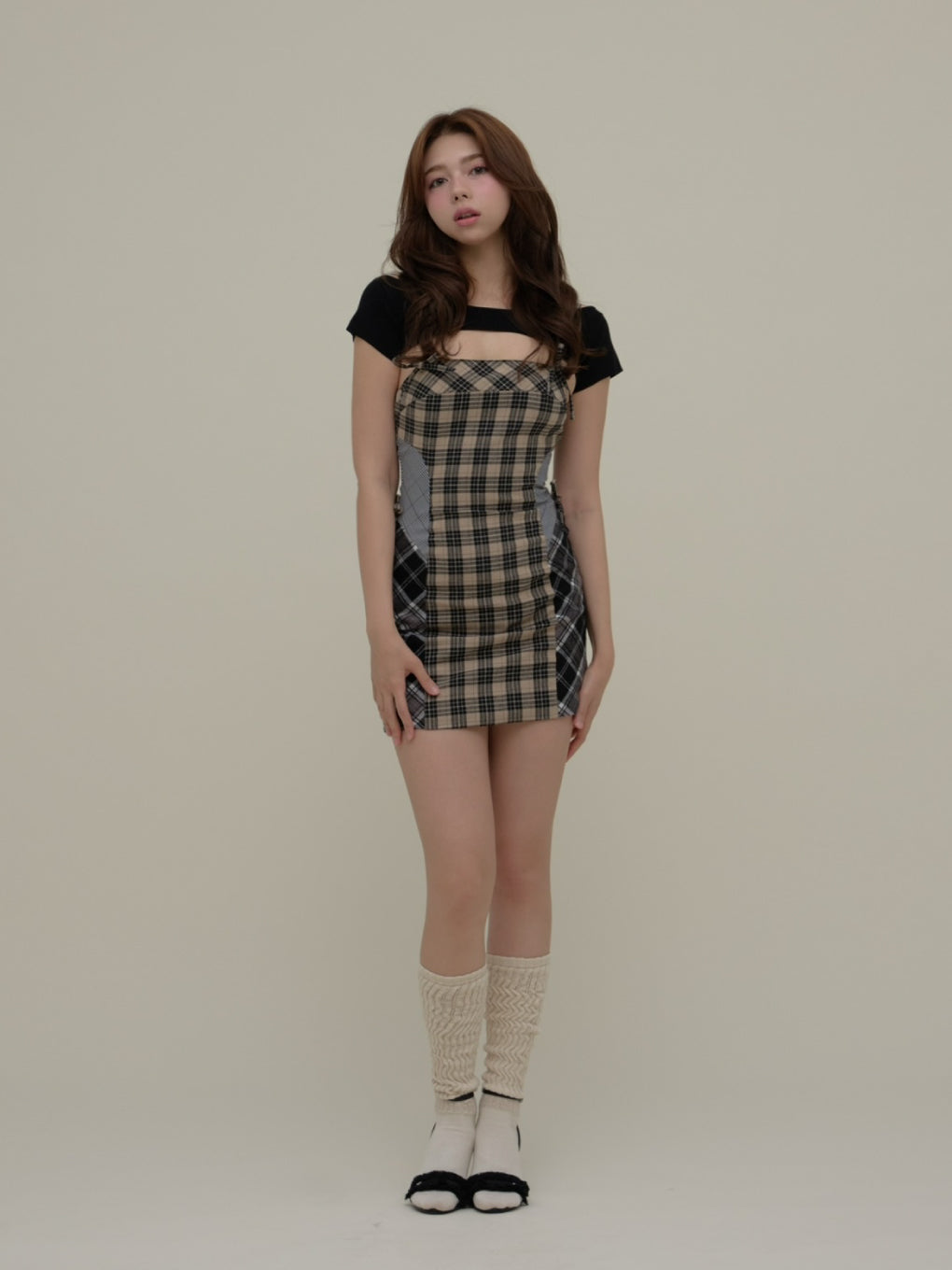 Khy check mini dress