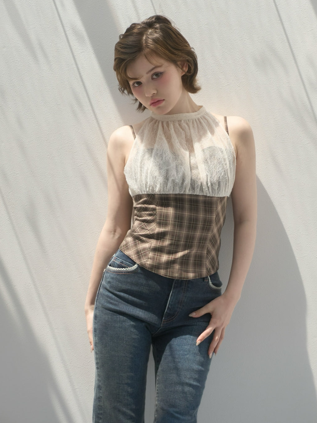 Ami check tops