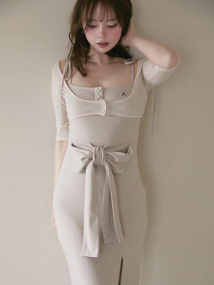 ANDMARY】Lady like ribbon dress