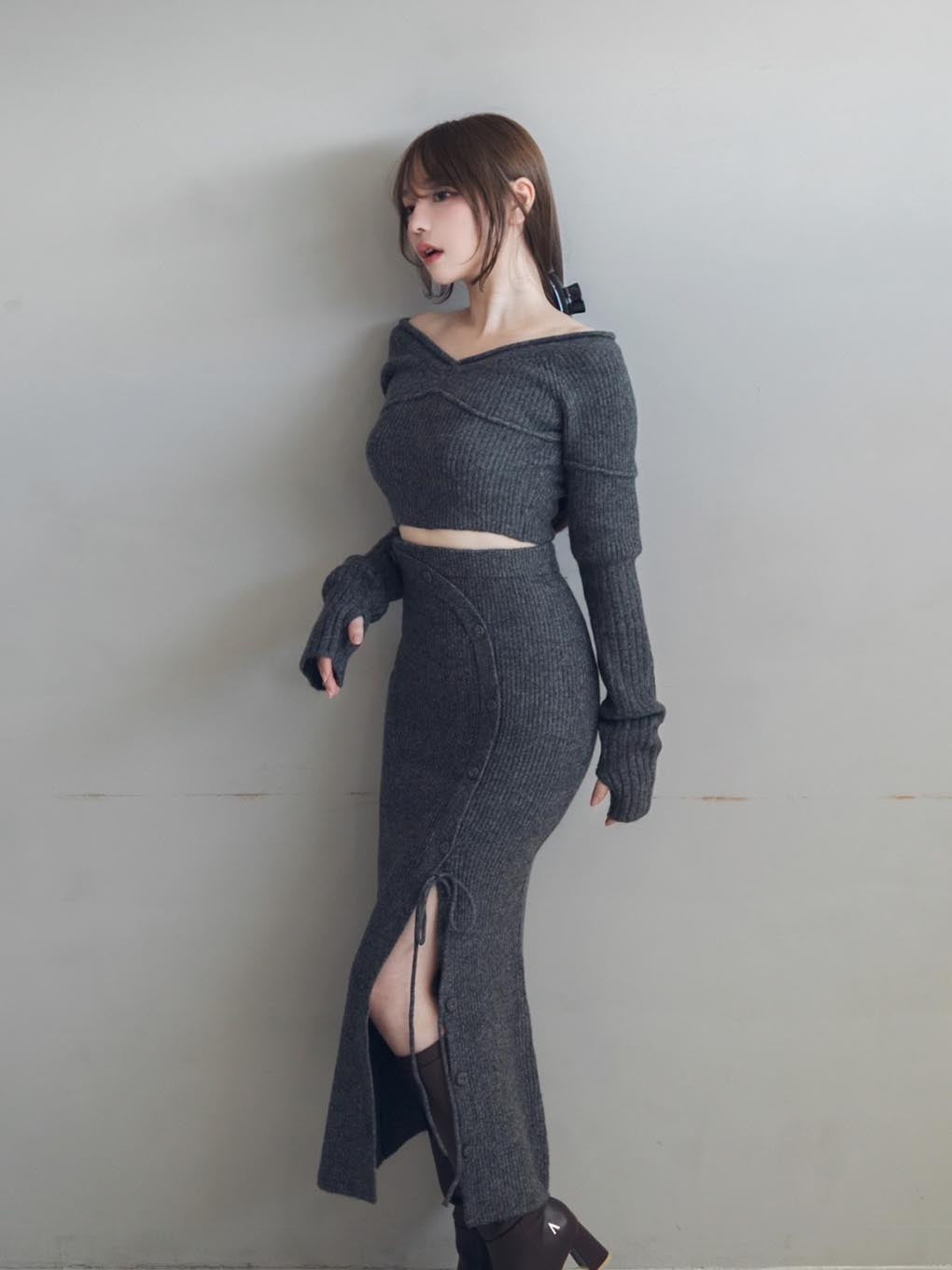 1度室内で試着をしましたandmary Marie knit set up - ミニワンピース