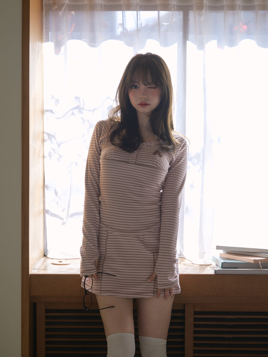 【美品】andmary taylor polo set up 【アンドマリー】 ANDMARY】Taylor polo set up