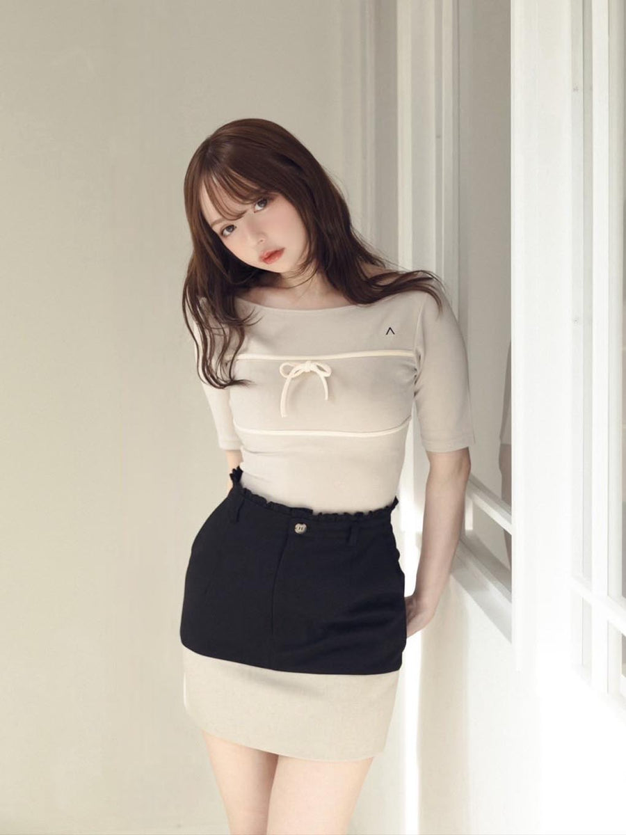 ANDMARY】Baby ribbon tops 