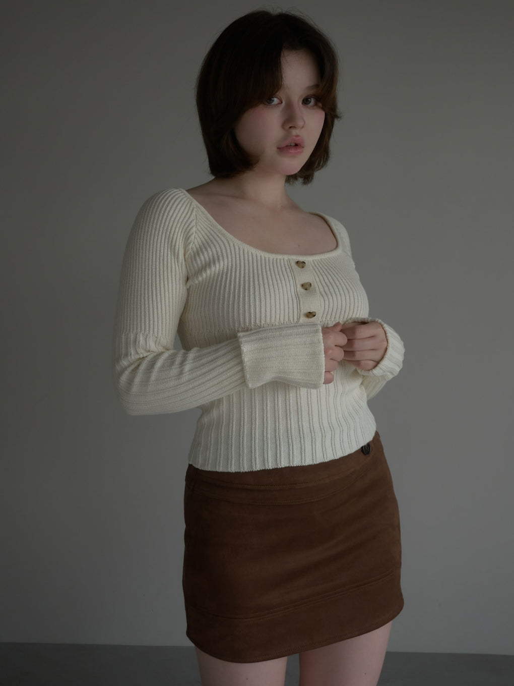 Heart button rib tops