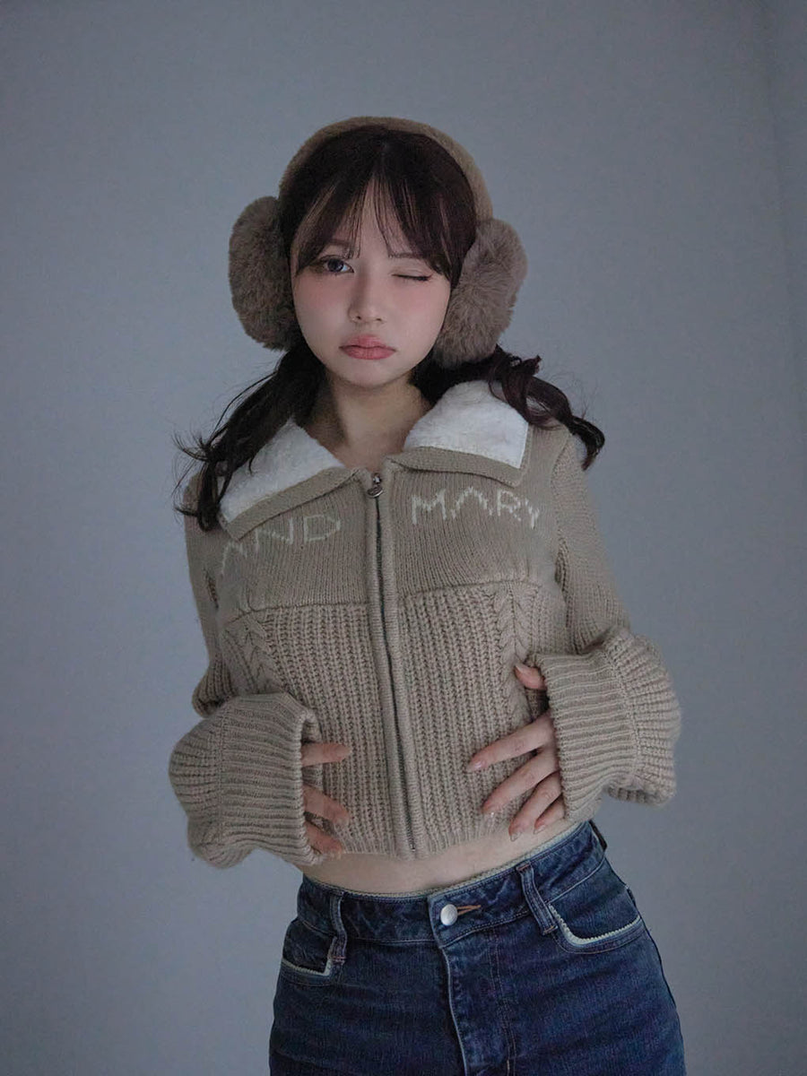 ANDMARY】Mary logo zip tops