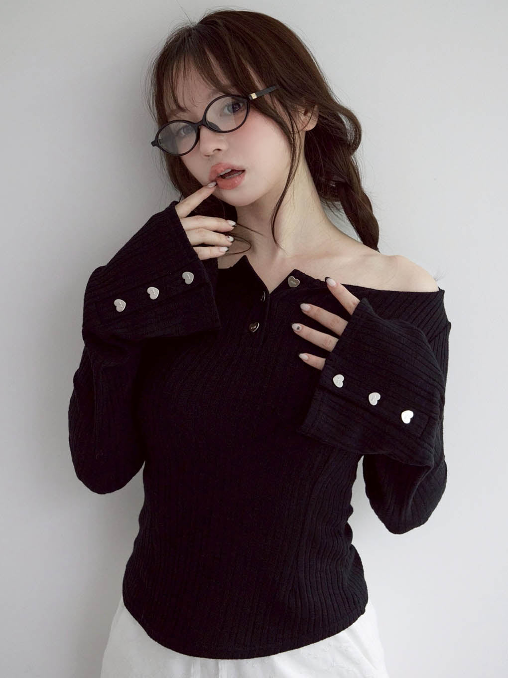 トップス andmary Lindsay logo tops ivory 420998_01.jpg