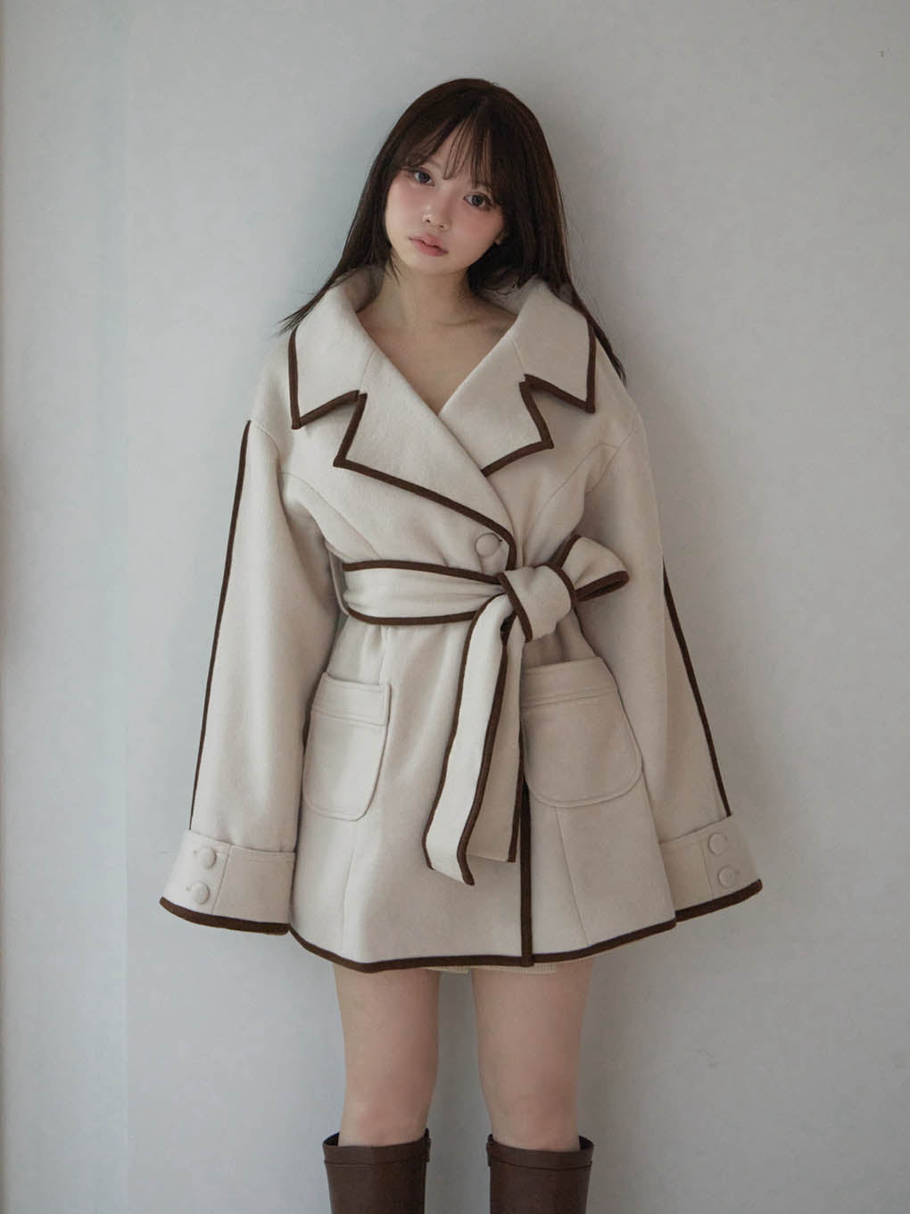 Ange wool short coat