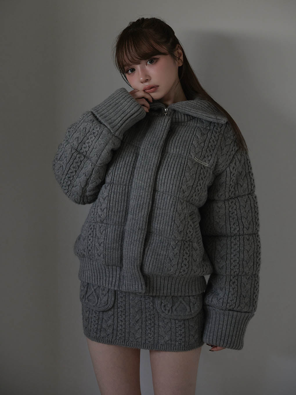 Mary quilting knit jacket