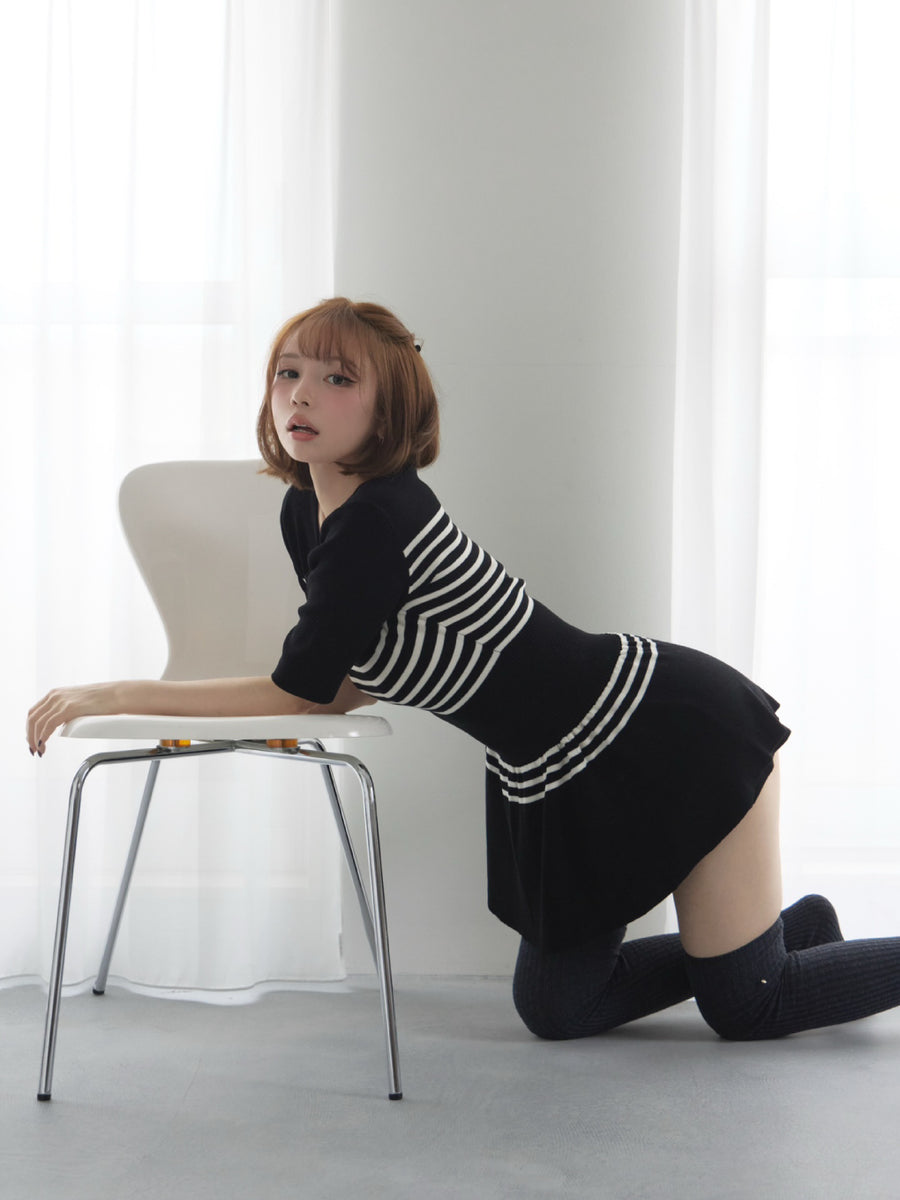 ANDMARY】Connie peplum knit set up
