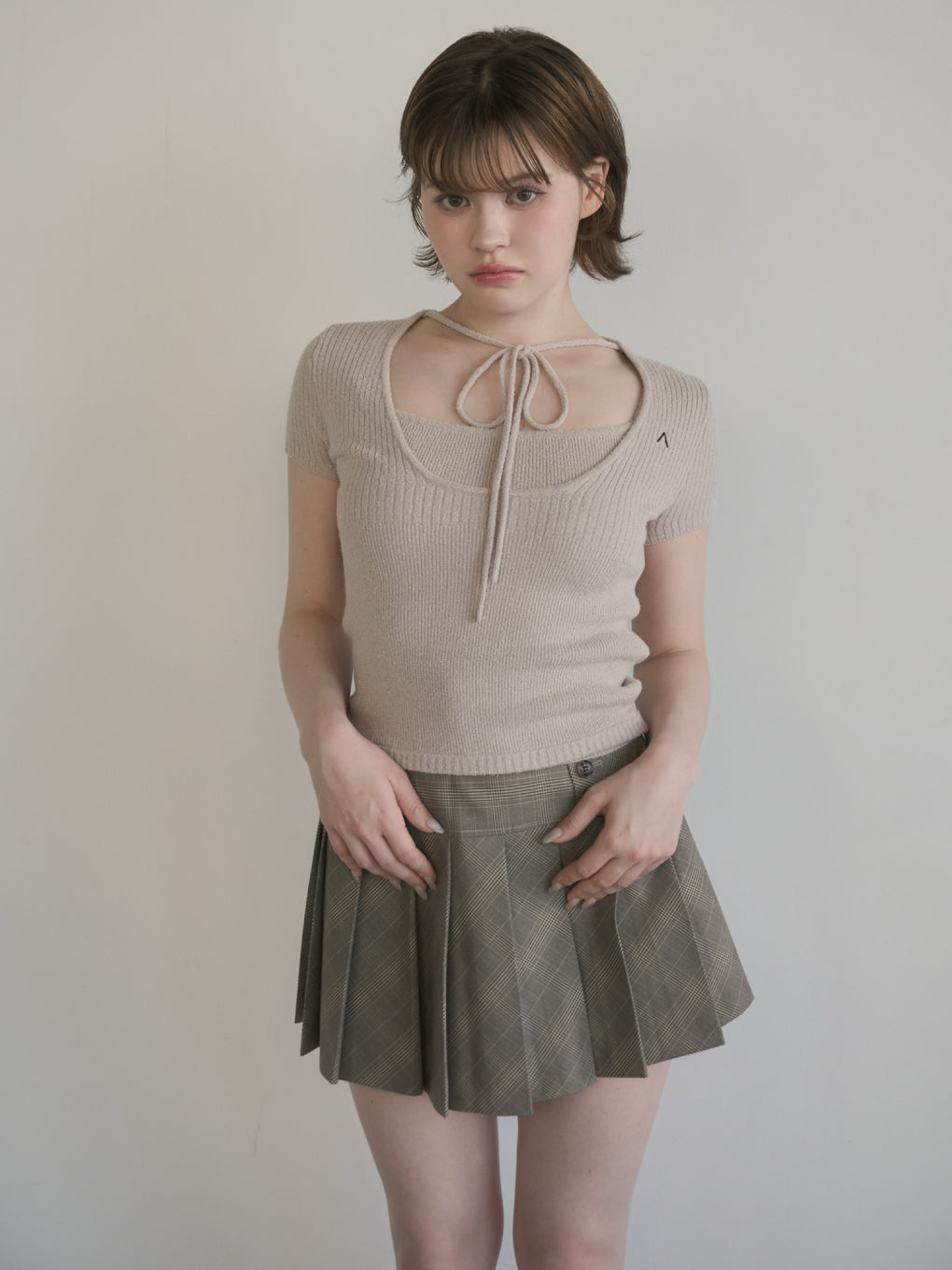 Thalia ribbon knit tops