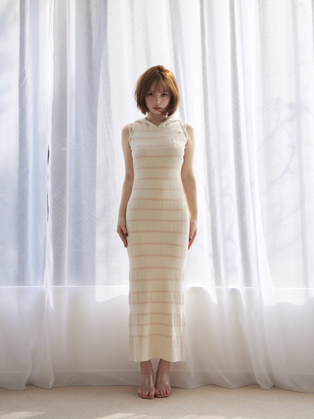 ルームウェア・パジャマ andmary Connie long dress pink beige ANDMARY】Connie long dress