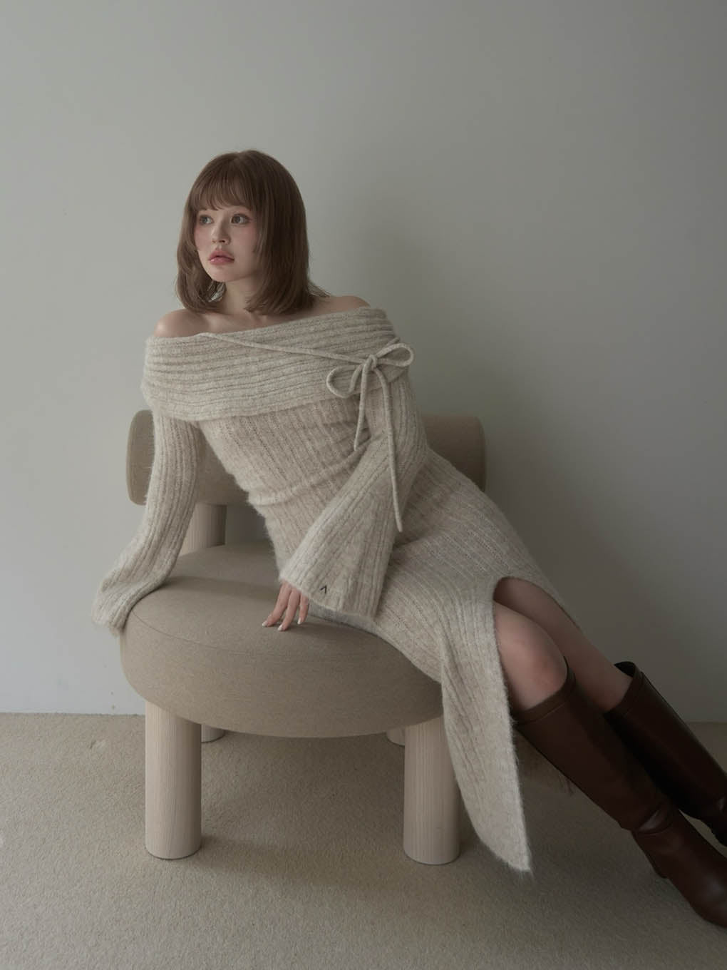 Yvie offshoulder knit dress