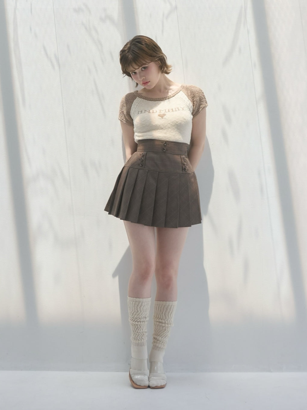 Chloe check mini skirt