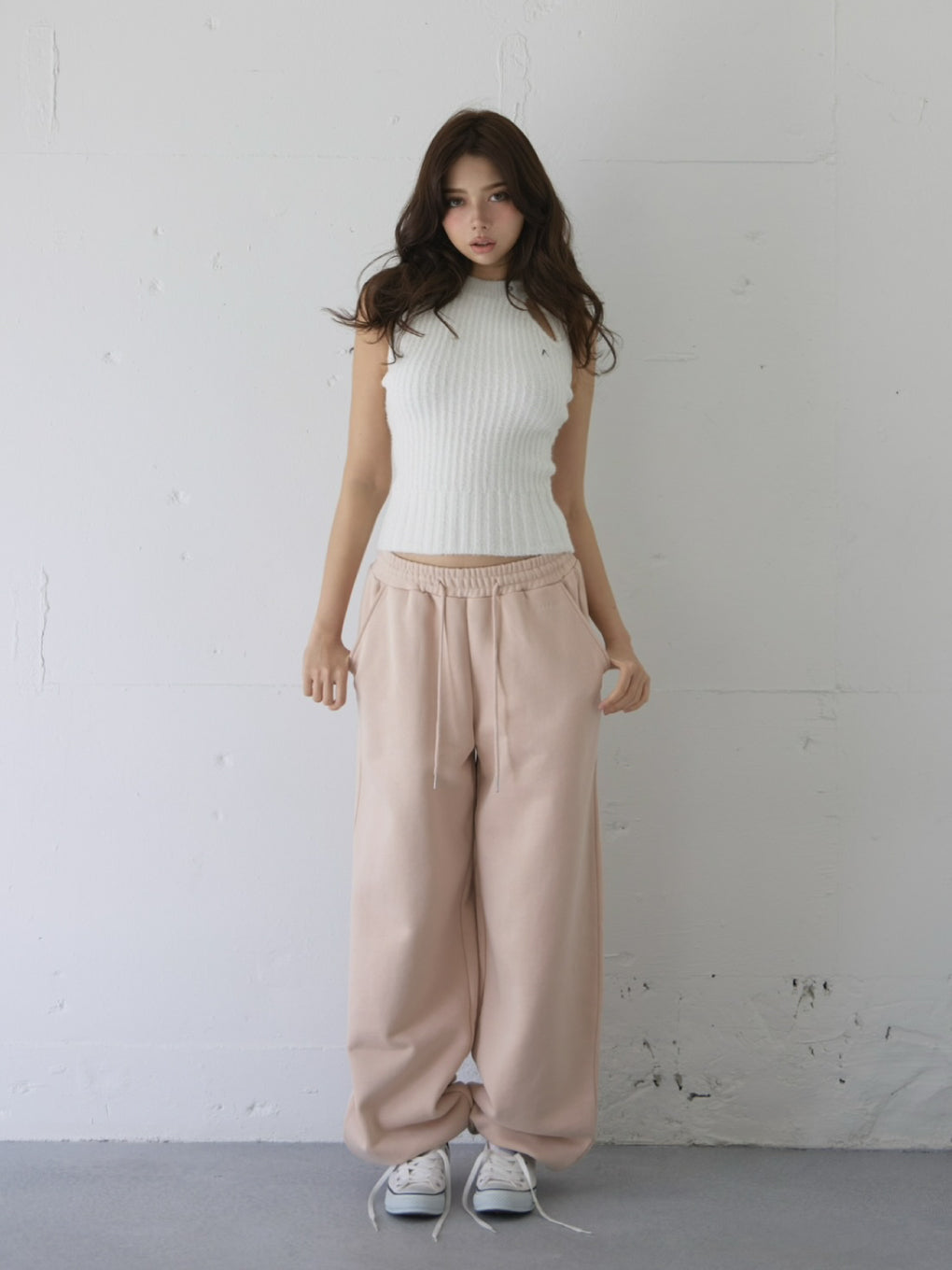 ANDMARY】Heart hip sweat pants ANDMARY】Heart hip sweat pants